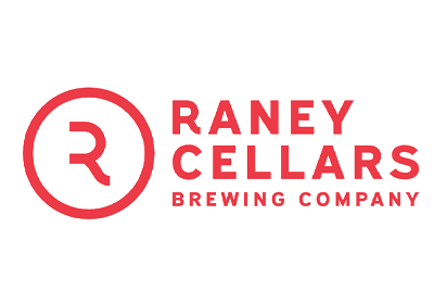 Raney Cellars Brewing Company logo featuring a circular design with a stylized "R" and bold text, representing the brewery experience at Cherry Crest Farm in Lancaster County, PA.